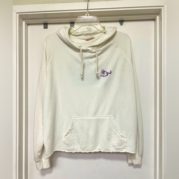 Honolua Tops - Honolua Wahine Women's Surf Palmset Pullover Hoodie BL1 Bone Large